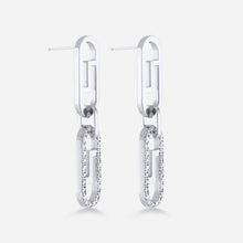 Load image into Gallery viewer, 18KT White Gold Signature Earrings with Diamonds
